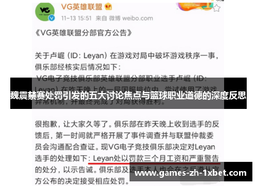 魏震禁赛处罚引发的五大讨论焦点与篮球职业道德的深度反思